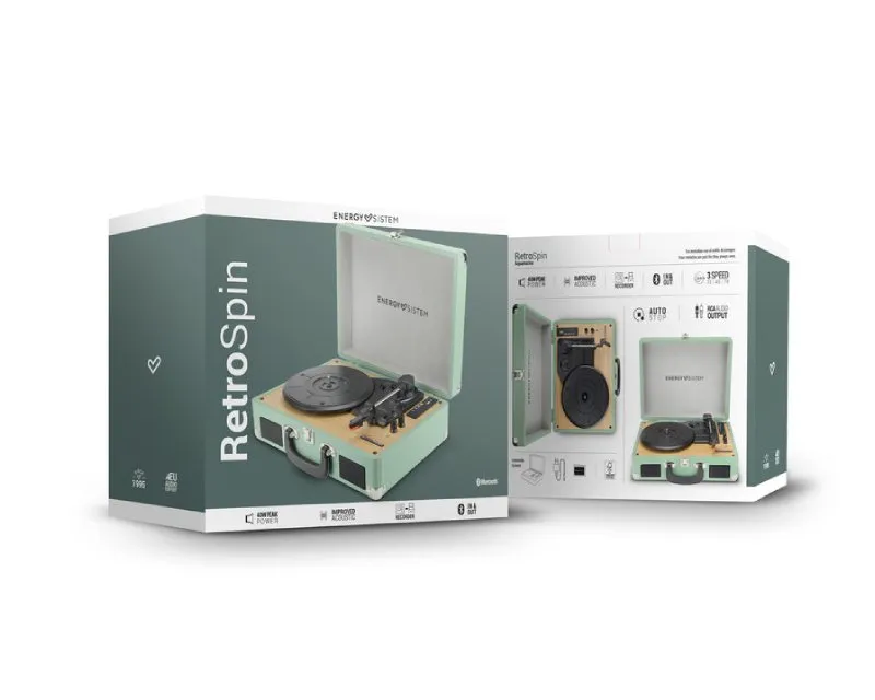 ENERGY SISTEM Aquamarine Retrospin Gramofon (M50022) Slika 6