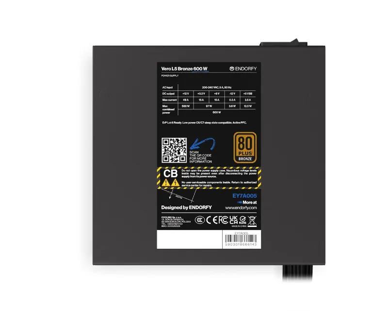 ENDORFY Vero L5 Bronze 600W napajanje (EY7A005) Slika 8