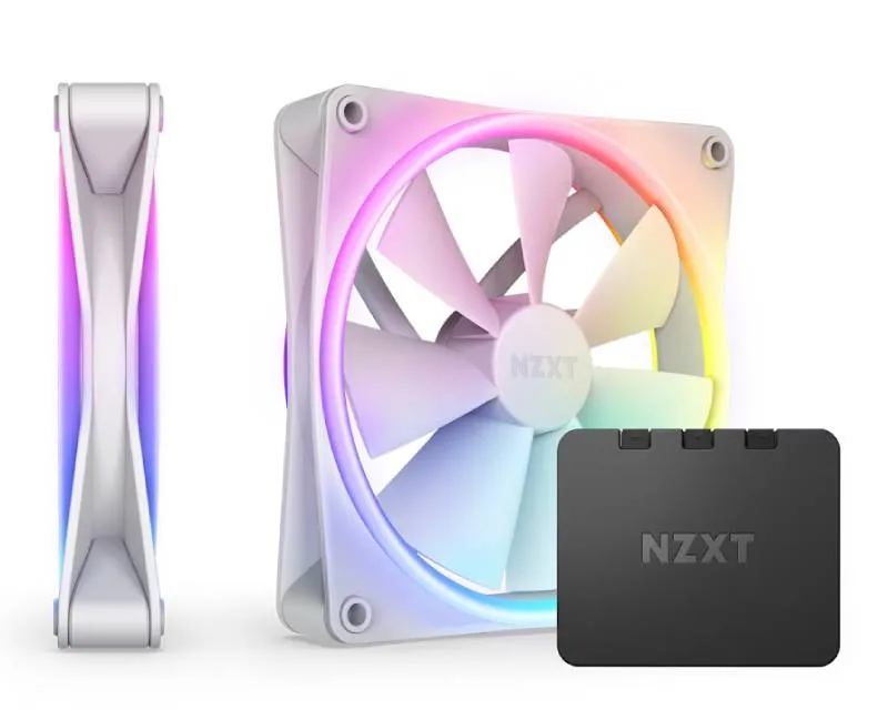 NZXT F140 RGB Duo Twin Pack 140mm ventilator beli (RF-D14DF-W1) Slika 1