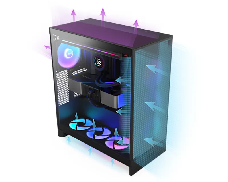 NZXT H7 Flow RGB kućište belo (CM-H72FW-R1) Slika 7