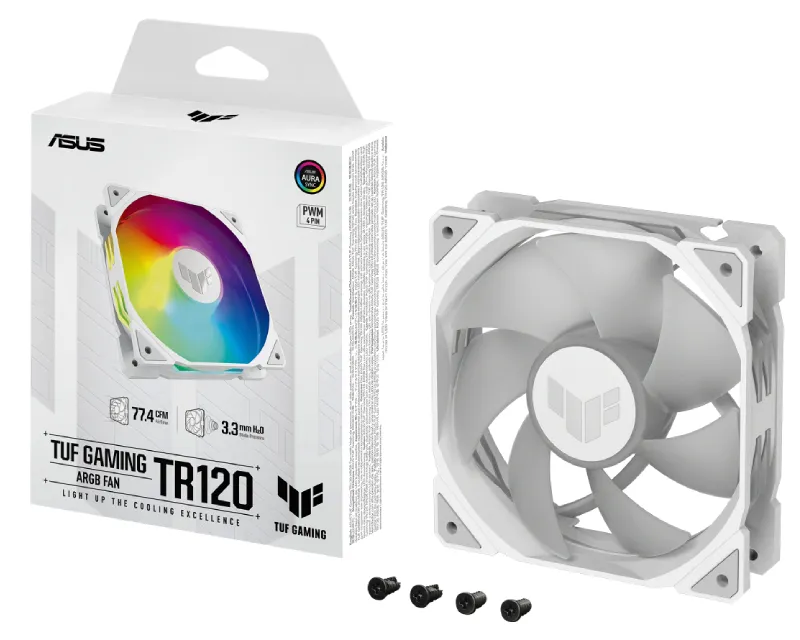 ASUS TUF GAMING TR120 ARGB WHITE EDITION ventilator Slika 1
