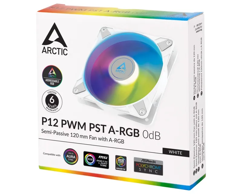 ARCTIC P12 PWM PST 120mm ventilator A-RGB beli (ACFAN00254A) Slika 4