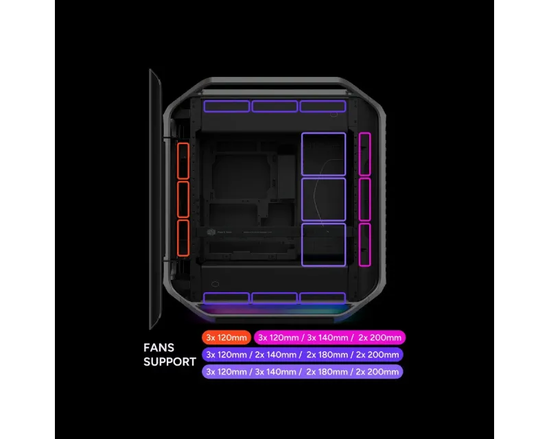 COOLER MASTER COSMOS Alpha Silver Gaming kućište (C700-KGNN-S00) sivo Slika 4