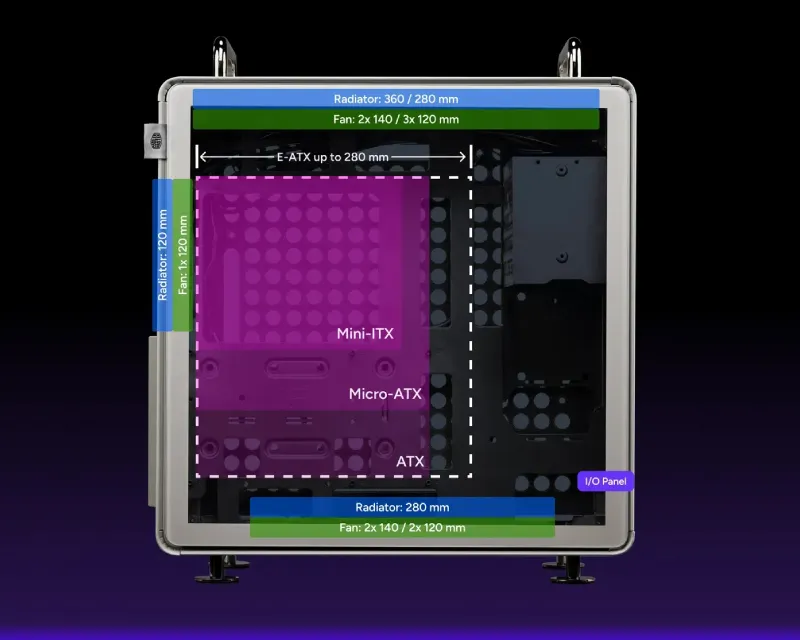 COOLER MASTER Qube 540 Moonstone modularno kućište (Q540-LGNN-S00)  Slika 3