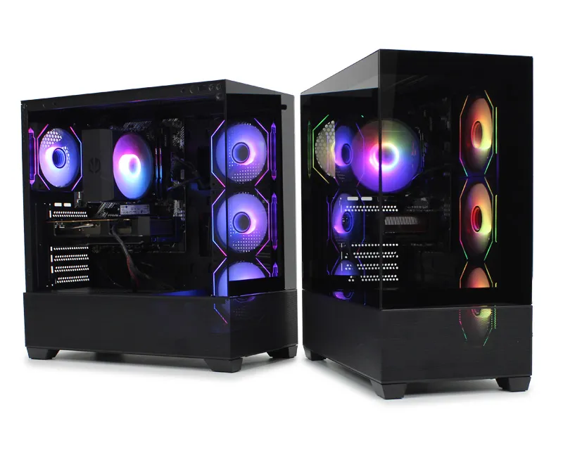 IG-MAX Kućište X218B-4F V2 ARGB Black Horizon glass Slika 2
