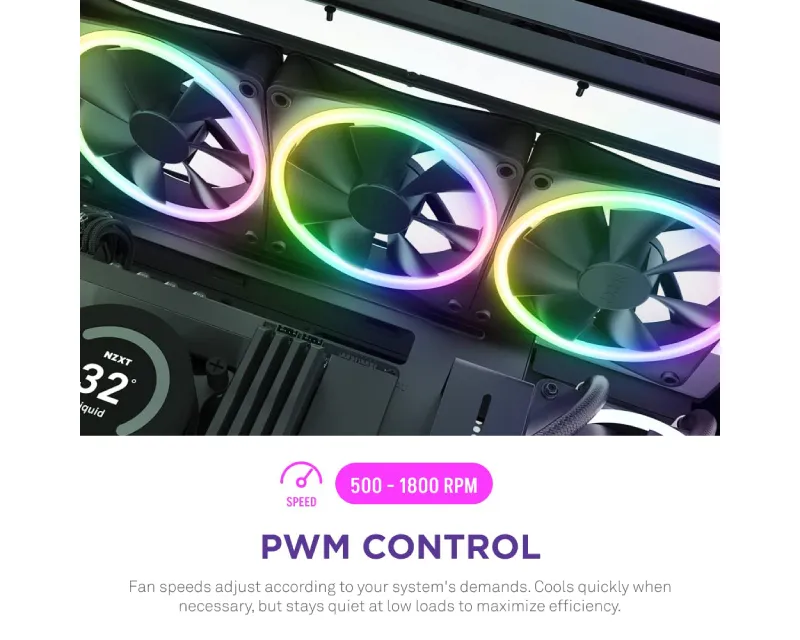 NZXT F140RGB Core 140mm ventilator crni (RF-D14SF-B1) Slika 5