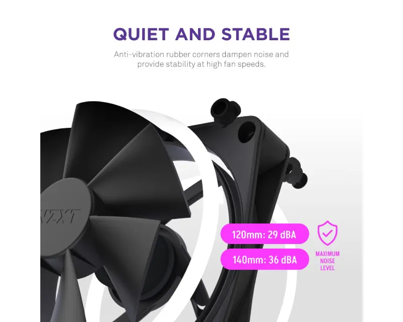 NZXT F140RGB Core 140mm ventilator crni (RF-D14SF-B1) Slika 6