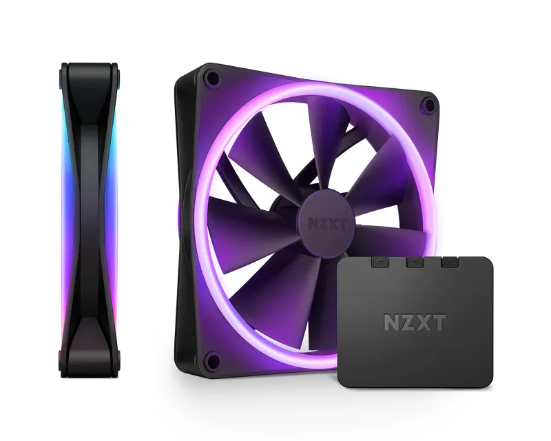 NZXT F140 RGB Duo Twin Pack 140mm ventilator crni (RF-D14DF-B1) Slika 1