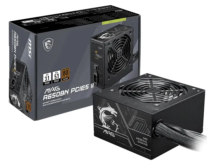 MSI MAG A650BN PCIE5 II 650W napajanje 5Y  Slika 5