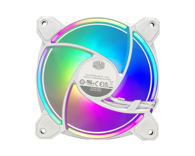 COOLER MASTER Master Fan MF120 HALO2 3in1 White edition 120mm ventilator beli (MFL-B2DW-213P2-R2) Slika 5