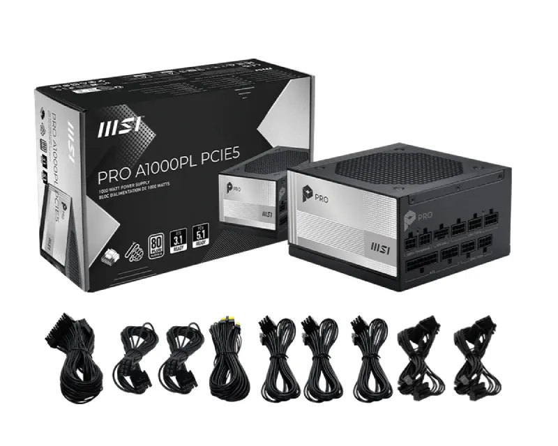 MSI PRO A1000PL PCIE5 1000W napajanje 7Y Slika 5
