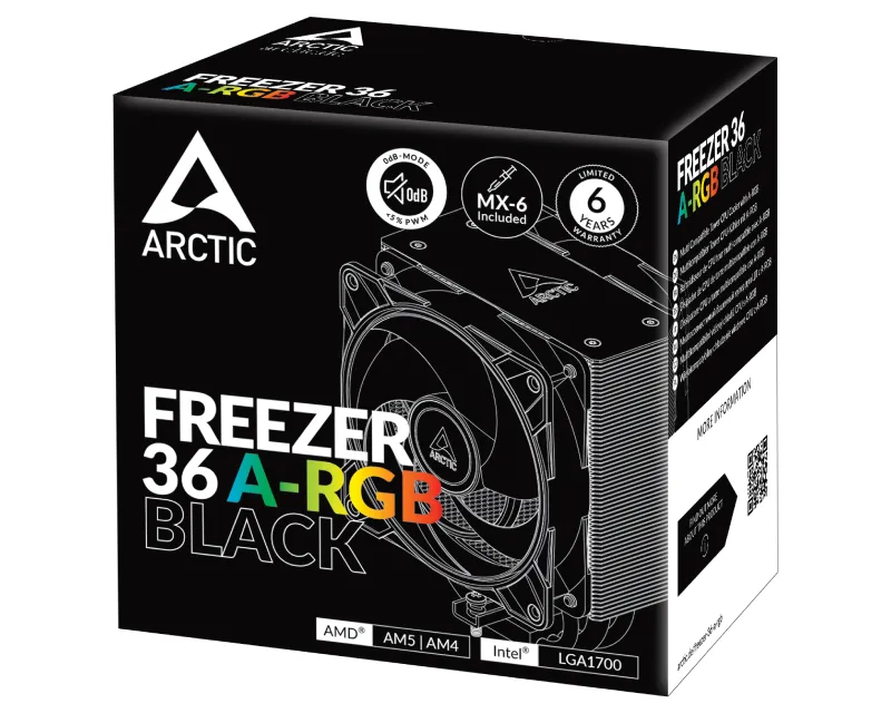 ARCTIC Freezer 36 A-RGB Black procesorski hladnjak (ACFRE00124A)  Slika 8