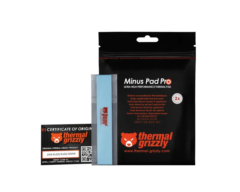 THERMAL GRIZZLY TG Minus Pad Pro - 120x20x0.5 mm termal pad (2pcs) (TG-MP-P-120-20-05-2) Slika 8