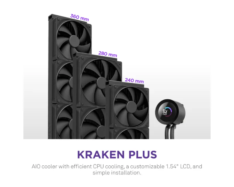 NZXT Kraken Plus 360 V2 vodeno hlađenje crno (RL-KN360-B2) Slika 2