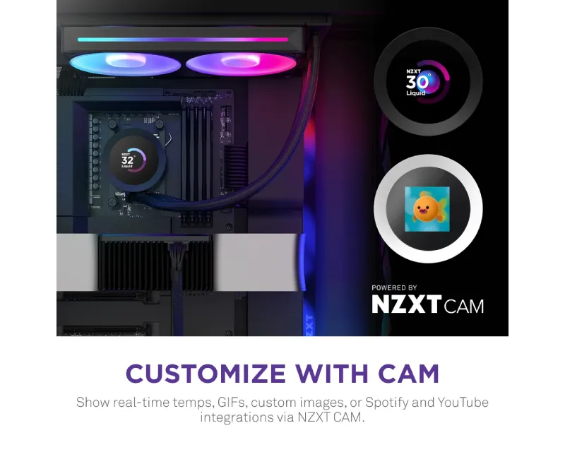 NZXT Kraken Plus 240 RGB V2 vodeno hlađenje crno (RL-KR240-B2) Slika 5