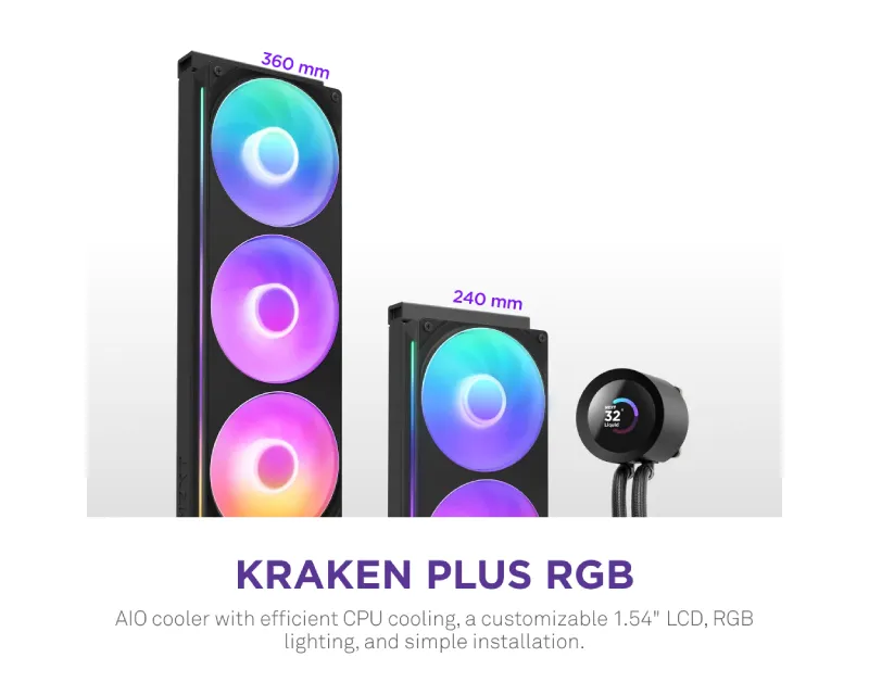 NZXT Kraken Plus 360 RGB V2 vodeno hlađenje crno (RL-KR360-B2) Slika 2