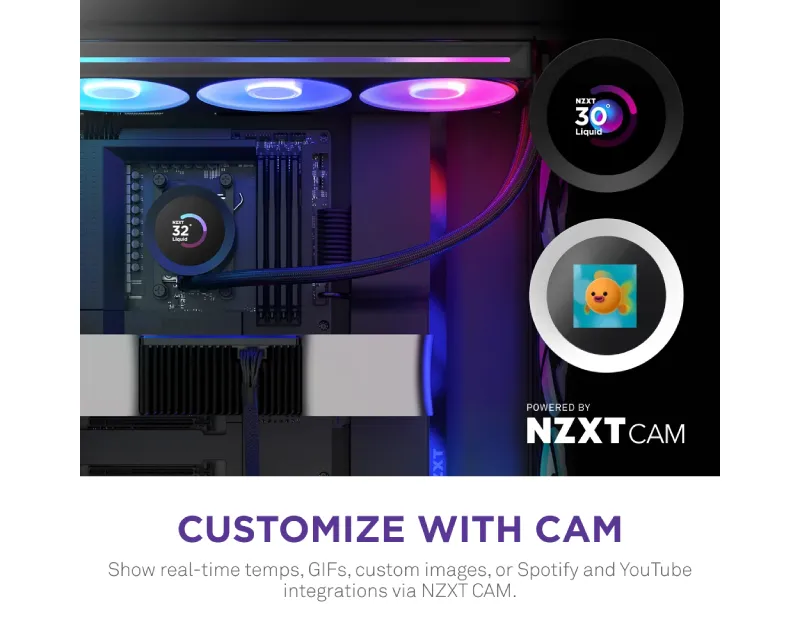 NZXT Kraken Plus 360 RGB V2 vodeno hlađenje crno (RL-KR360-B2) Slika 5