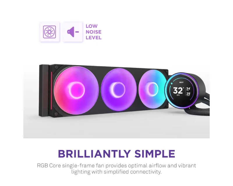 NZXT Kraken Elite 420 RGB V2 vodeno hlađenje crno (RL-KR42E-B2)  Slika 3