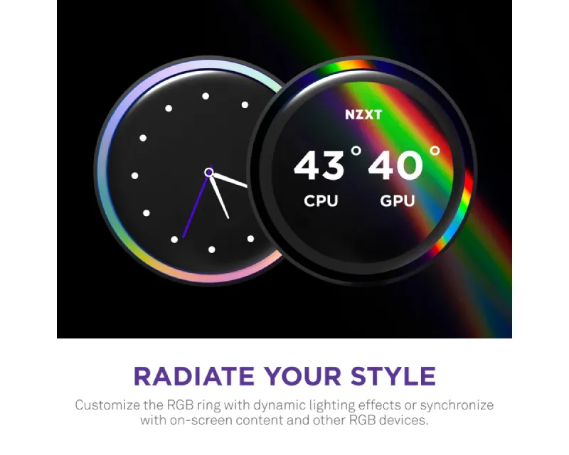 NZXT Kraken Elite 420 RGB V2 vodeno hlađenje crno (RL-KR42E-B2)  Slika 8