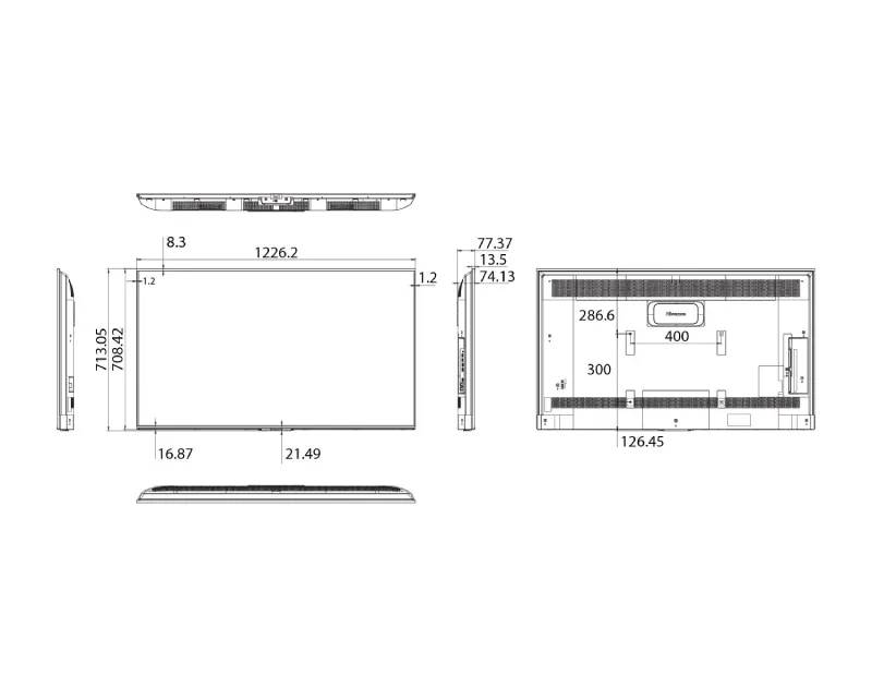 HISENSE 55 inča 55DP30FE 4K UHD 350 nita Digital Signage Display - 16/7 Operation Slika 4
