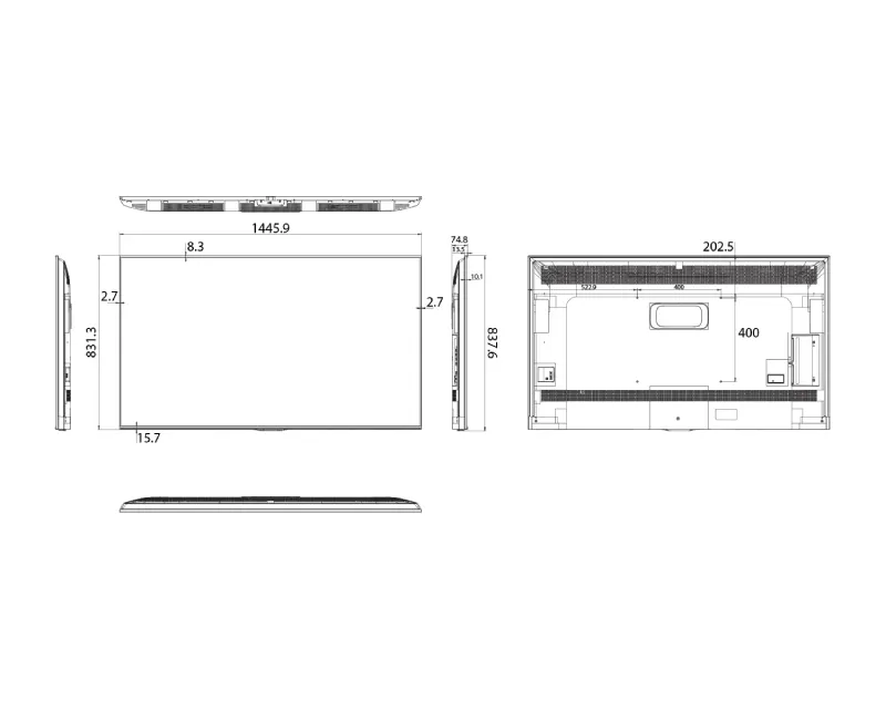 HISENSE 65 inča 65DP30FE 4K UHD 350 nita Digital Signage Display - 16/7 Operation  Slika 4