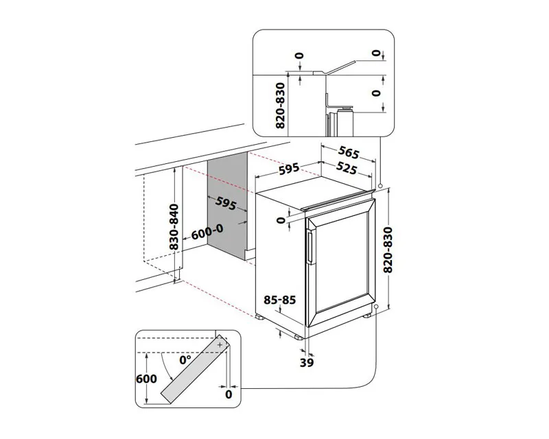 WHIRLPOOL WHWBU60D2B ugradna vinska vitrina  Slika 3
