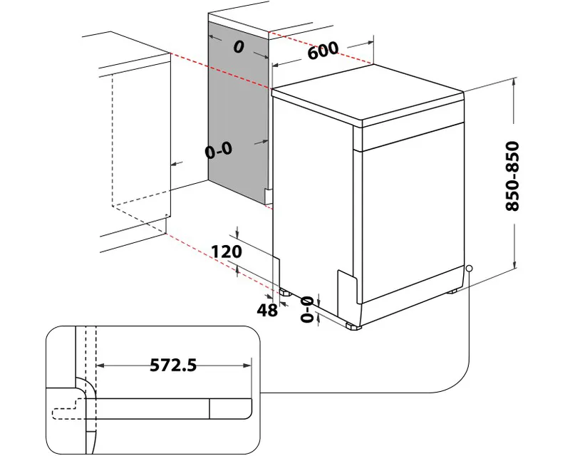 WHIRLPOOL WH4FFC14BN6W mašina za pranje sudova - 60cm Slika 7