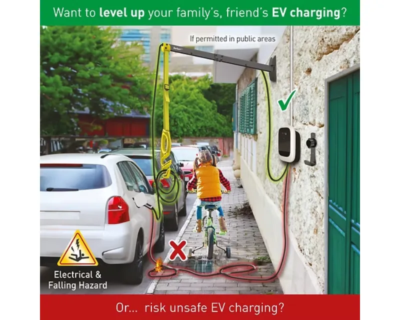 BARKAN EV80WM zidni nosač kabla za punjenje električnih vozila 80cm Slika 2