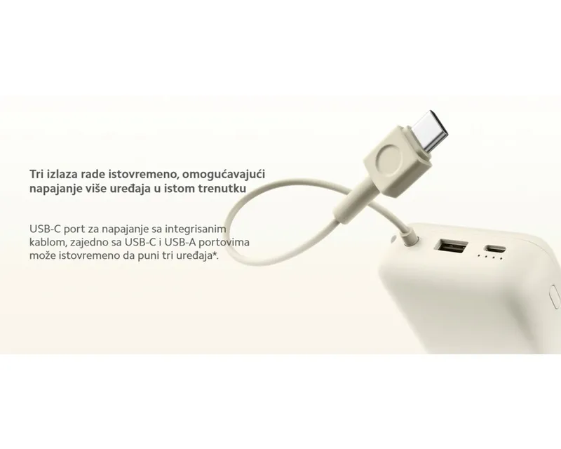 XIAOMI 33W Power Bank 20000mAh (sa integrisanim kablom) plavi GL BHR8975GL Slika 5