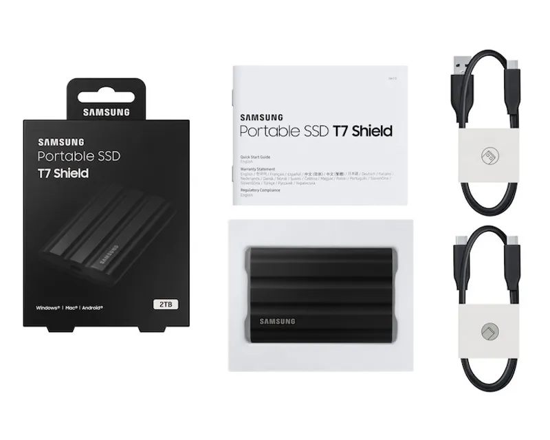 SAMSUNG Portable T7 Shield 2TB crni eksterni SSD MU-PE2T0S Slika 8