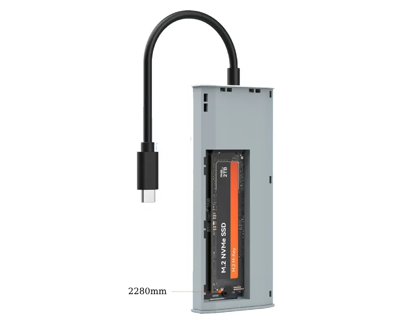 MAIWO USB 3.2 Gen2 x 1 Tip-C 6 u 1 SATA &PCIe NvMe M.2 Kućište sa HDMI/PD/USB , KH1001  Slika 2