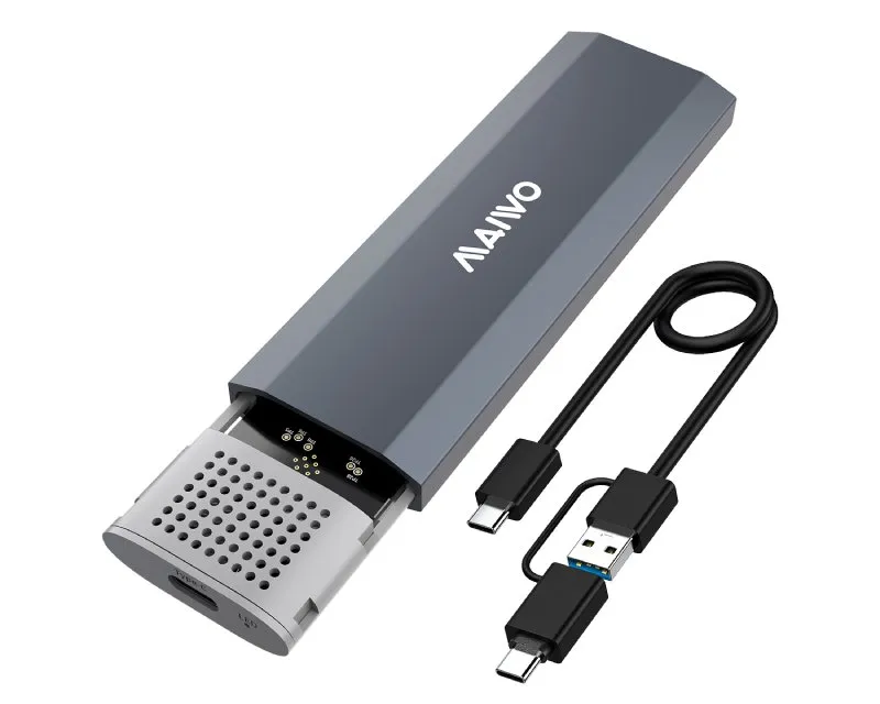 MAIWO USB 3.2 Tip-C Kućište za M.2 PCIe NVMe SSD, aluminium, bez alata, K1689P Slika 1