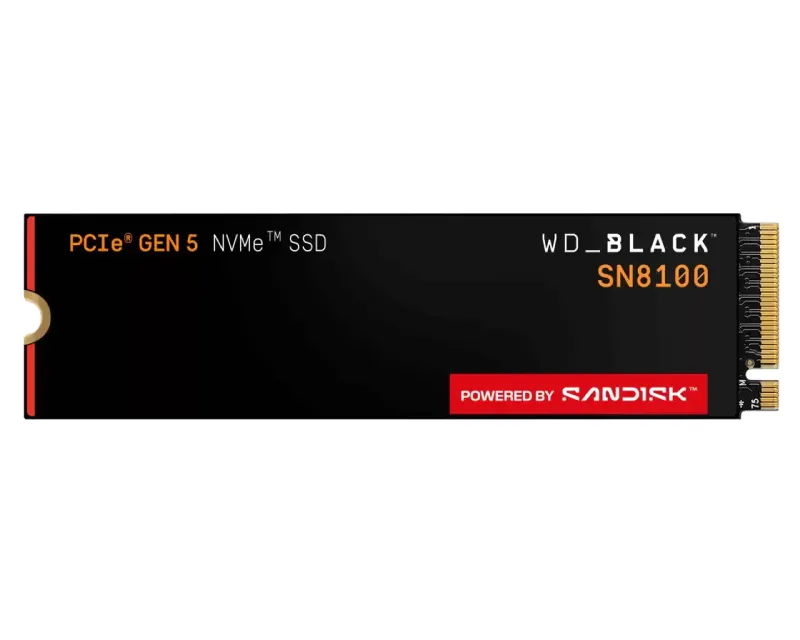 1TB M.2 NVMe SSD Gen5 WDS100T1X0M SN8100 Black Slika 1