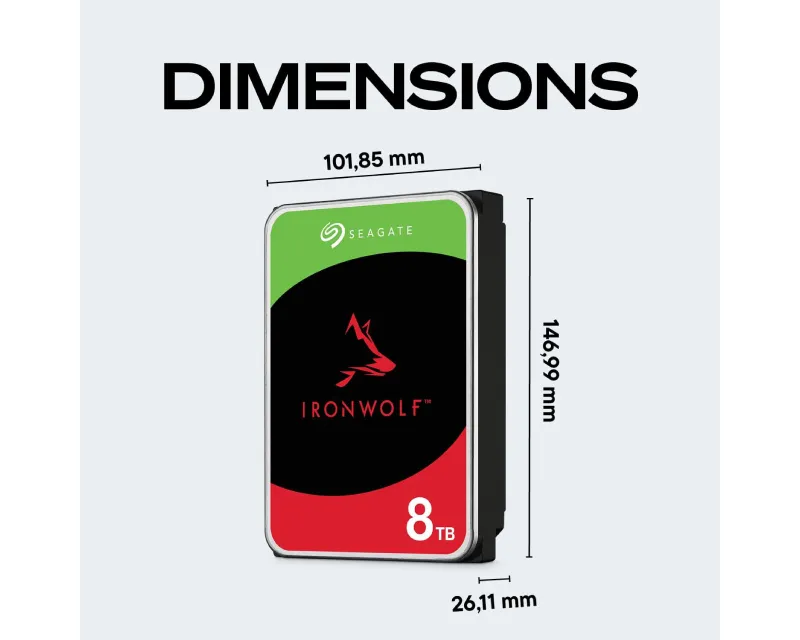 SEAGATE 8TB 3.5 inča SATA III 256MB ST8000VNZ04 IronWolf hard disk Slika 8