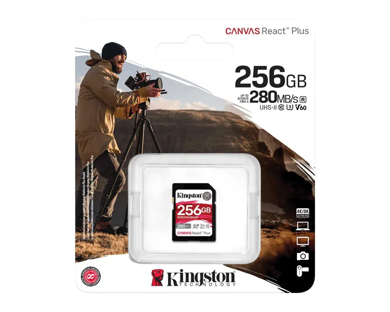 KINGSTON Memorijska kartica SDR2V6/256GB 256GB SDXC UHS-II 280R/150W U3 V60 Slika 3