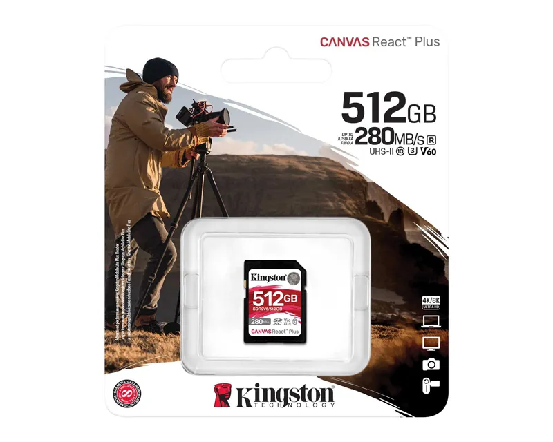 KINGSTON Memorijska kartica SDR2V6/512GB 512GB SDXC UHS-II 280R/150W U3 V60 Slika 3