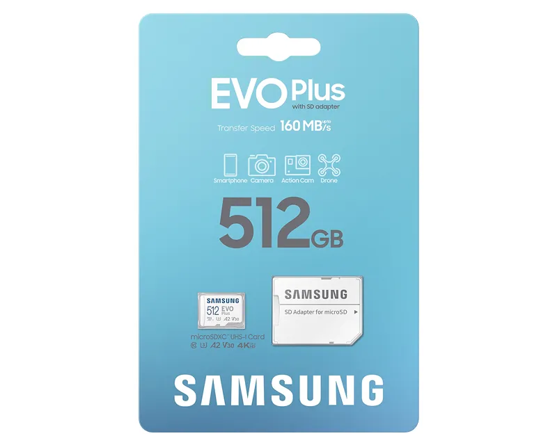 SAMSUNG Memorijska kartica EVO PLUS MicroSD 512GB + Adapter MB-MC512SA  Slika 6