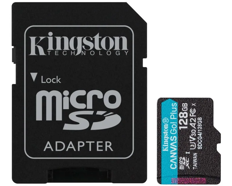 KINGSTON Memorijska kartica U3 V30 microSDXC 128GB Canvas Go Plus 200MB/s A2 + adapter SDCG4/128GB Slika 1