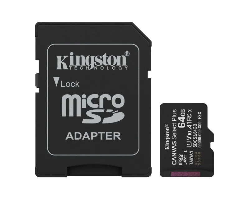 KINGSTON Memorijska kartica U1 V10 SDXC 64GB Canvas Select Plus G3 150R SDCS3/64GB + adapter  Slika 1