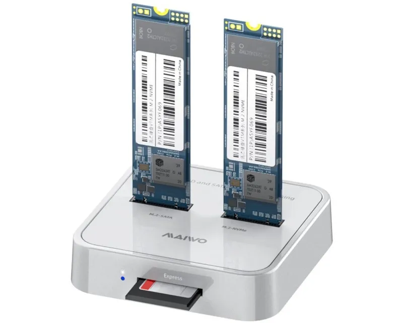 MAIWO Docking station USB 3.1 tip C na 2 x M.2 (SATA & PCIe NvMe) K3016SD Slika 1