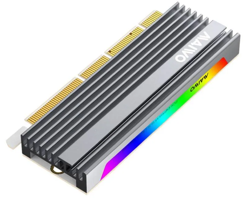 MAIWO Adapter M.2 NVMe na PCI-Express RGB Alu heatsink, KT058 Slika 1