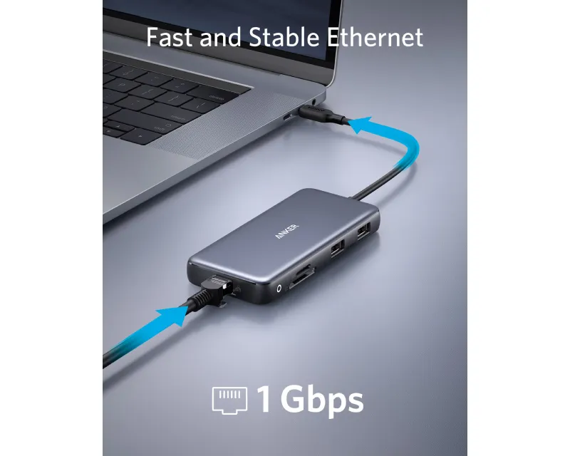 ANKER USB-C Data Hub 8u1 10Gbps crni  Slika 5
