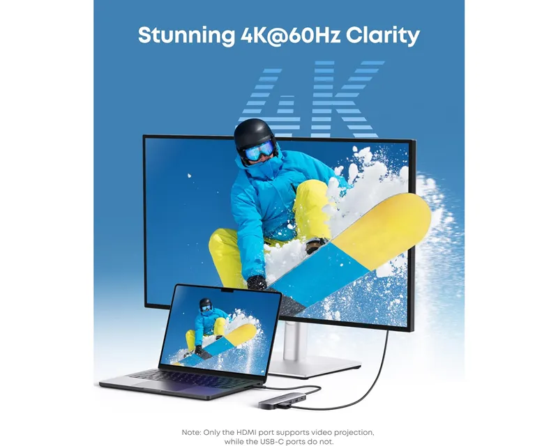 ANKER Nano USB-C Hub 7u1, sivi  Slika 3