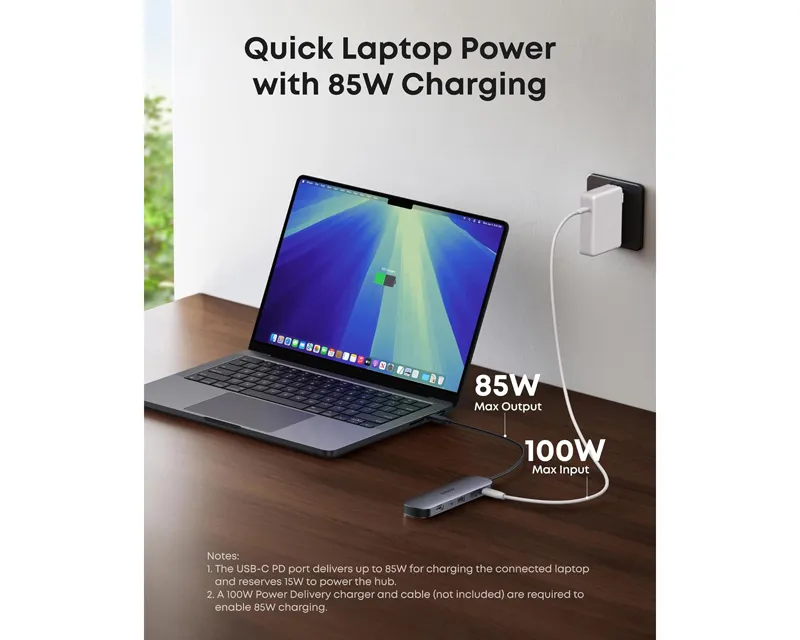 ANKER Nano USB-C Hub 7u1, sivi  Slika 5