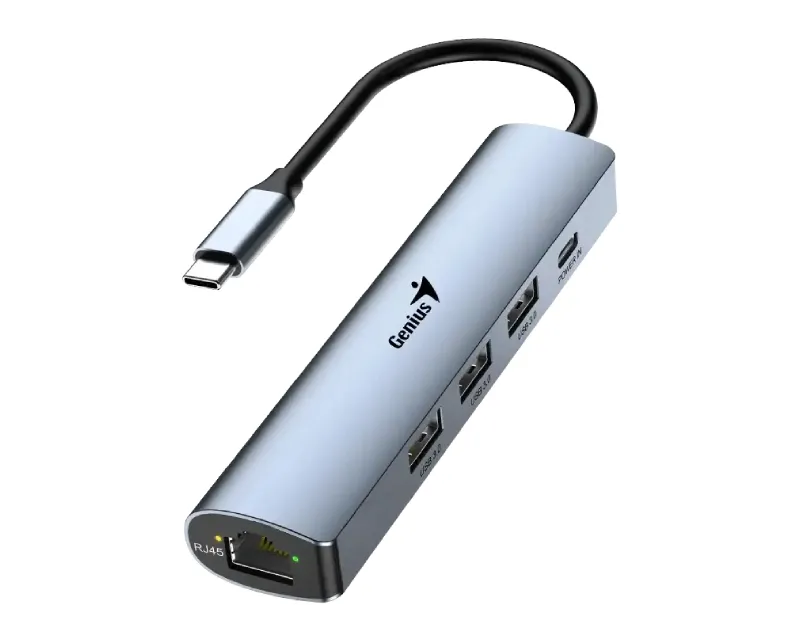 GENIUS UH-545 5-in-1 USB 3.0 Iron Grey Hub srebrni  Slika 1