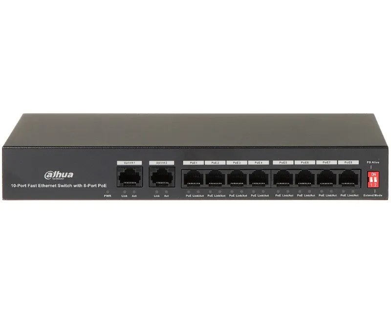 DAHUA PFS3010-8ET-65 10-Port Fast Ethernet Switch with 8-Port PoE Slika 1