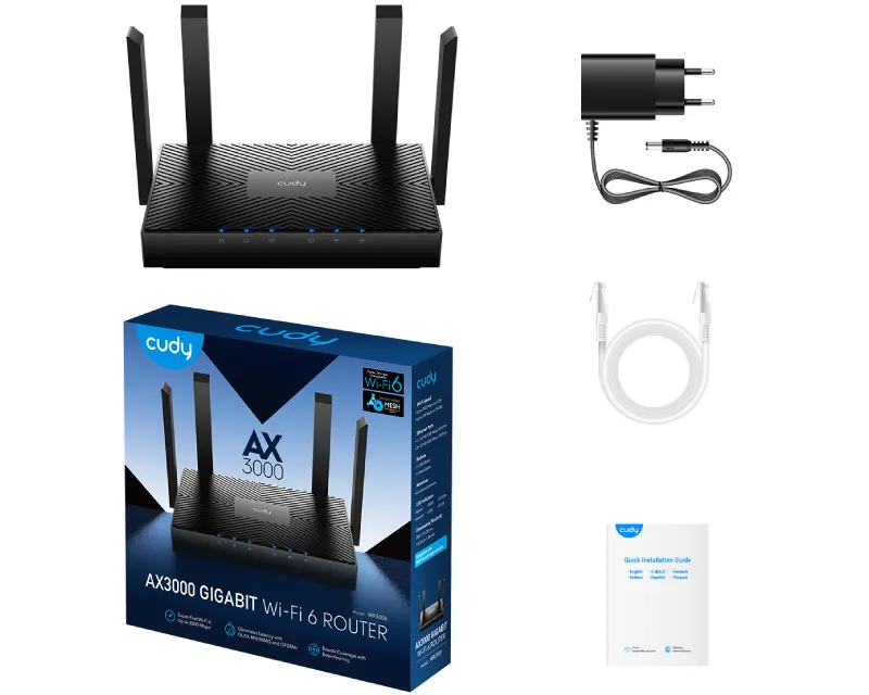 CUDY WR3000 AX3000 Gigabit Wi-Fi 6 ruter Slika 4