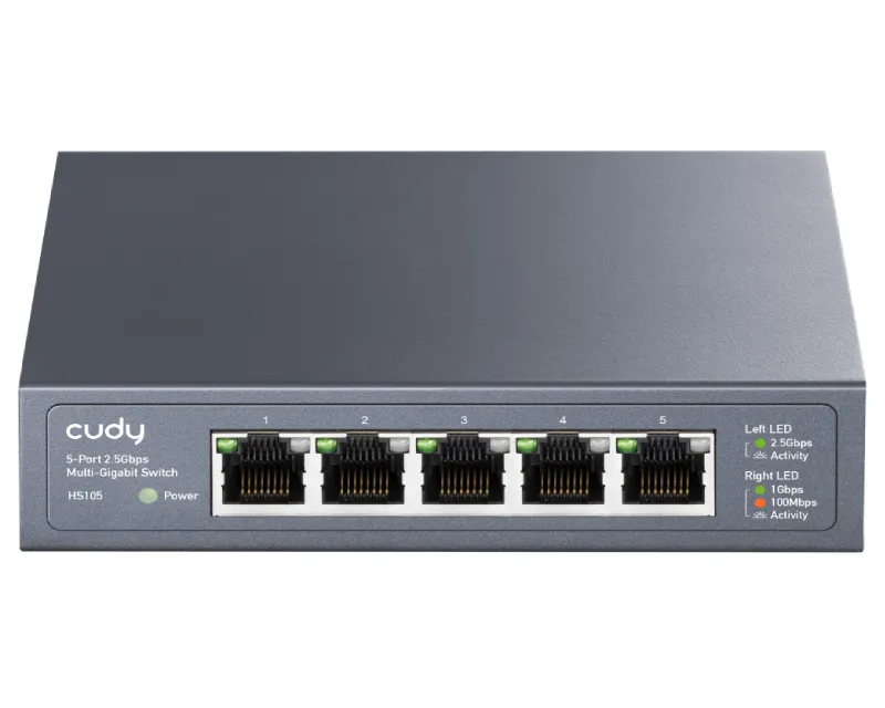 CUDY HS105 5-Port 2.5G Desktop Metal Switch Slika 3
