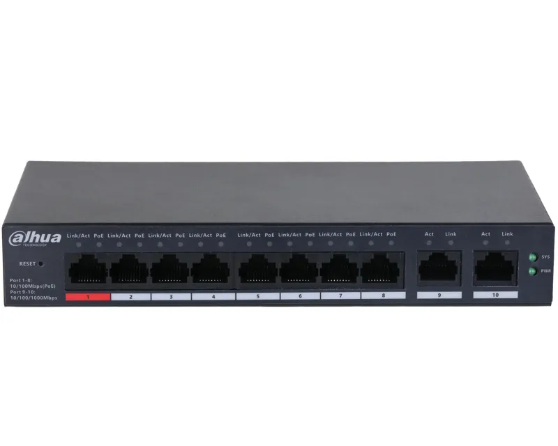 DAHUA CS4010-8ET-110 10-Port Cloud Managed Desktop Switch with 8-Port PoE Slika 2