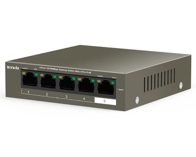 TENDA TEF1105P-4-63W 5-Port 10/100Mbps Desktop Switch with 4-Port PoE Slika 3